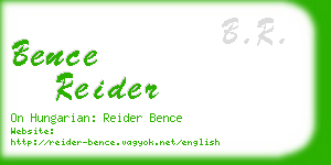 bence reider business card
